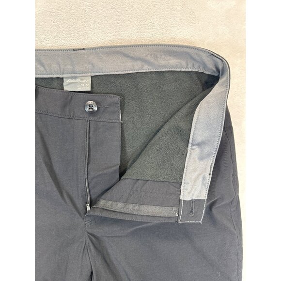 Eddie Bauer Pants Mens 32x30 Black Fleece-Lined Tech Performance‎ Hiking - Picture 3 of 5